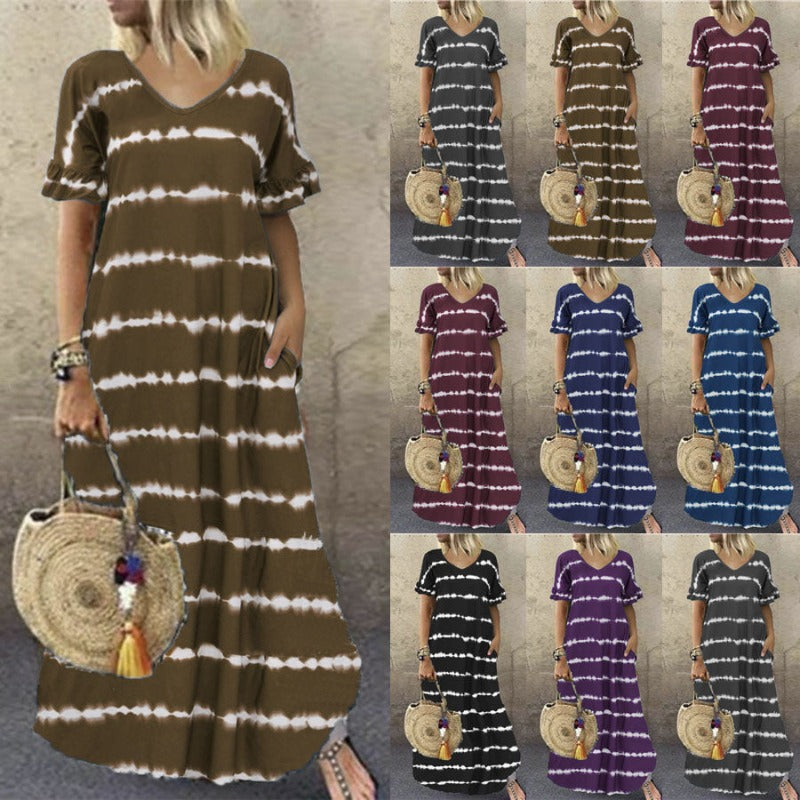 Robe Longue Hippie Pourpre Foncé