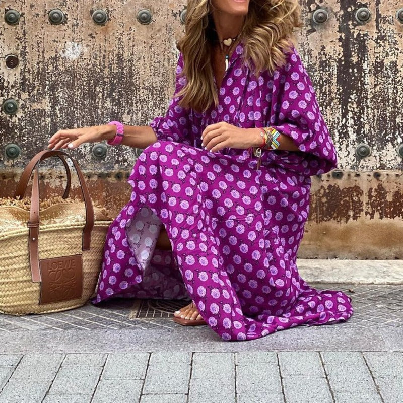 Robe Longue Hippie Chic Violet