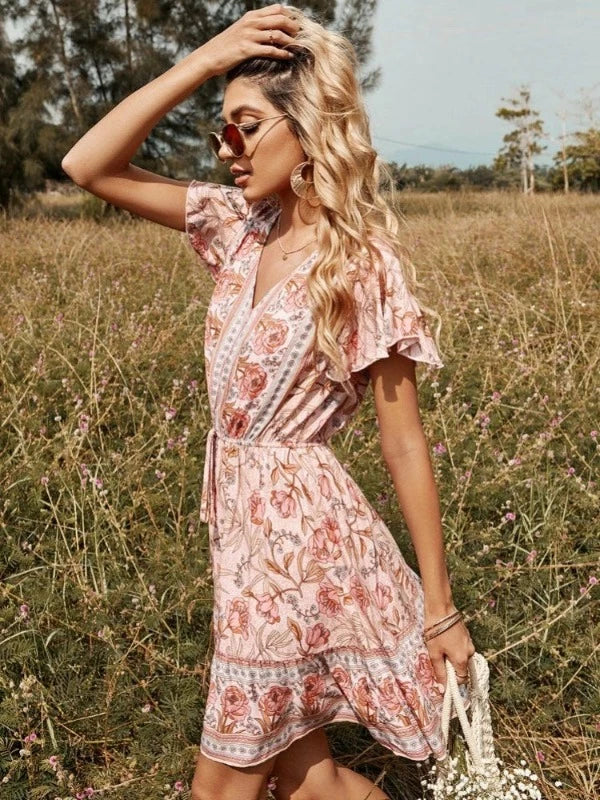 Robe Bohème Fleur du Printemps - boutique-hippie.fr