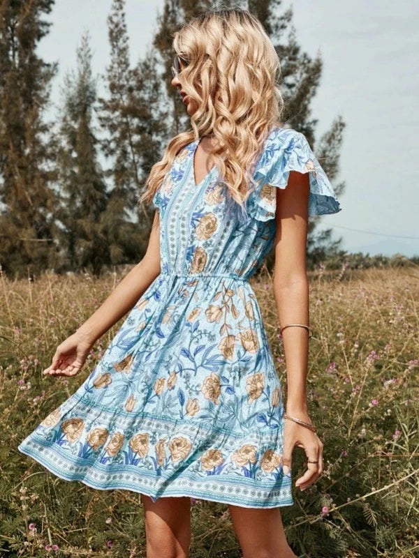 Robe Bohème Fleur du Printemps - boutique-hippie.fr