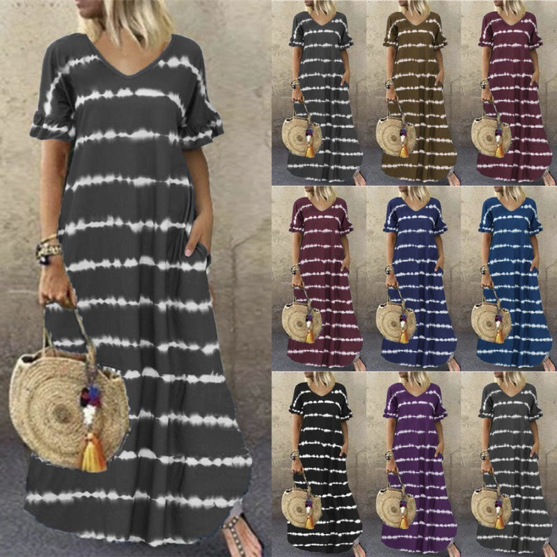 Robe Longue Hippie Pourpre Foncé