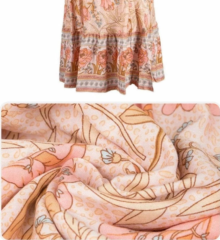 Robe Bohème Fleur du Printemps - boutique-hippie.fr