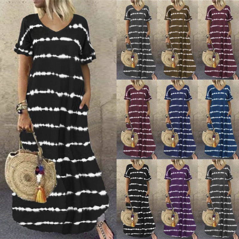 Robe Longue Hippie Pourpre Foncé