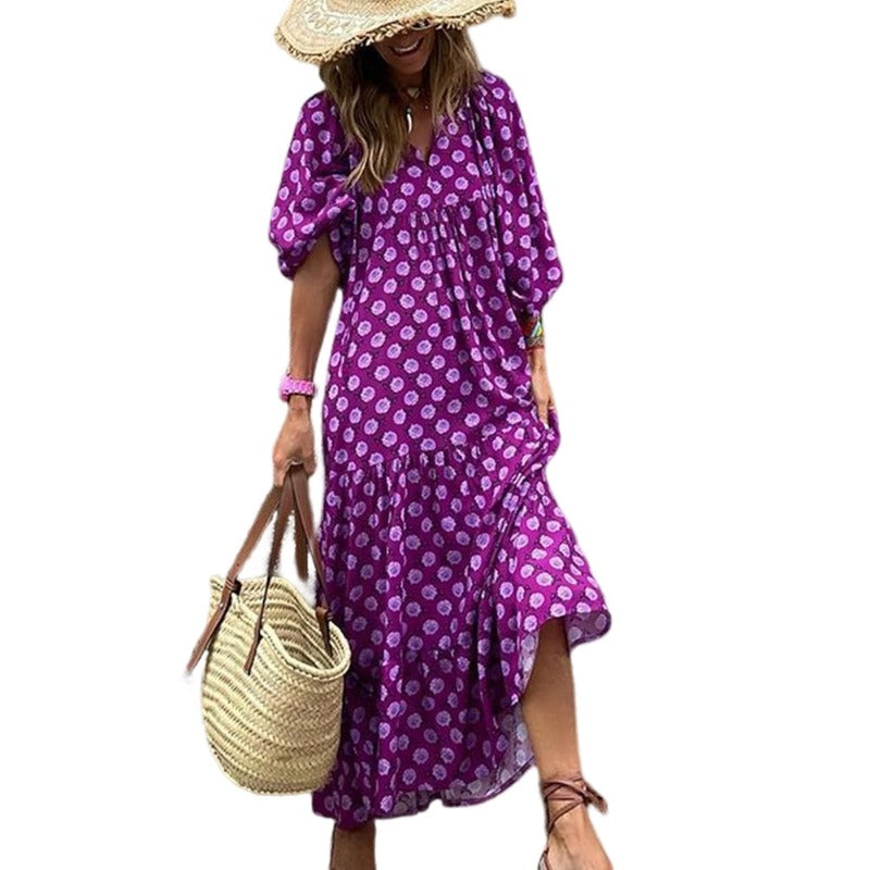Robe Longue Hippie Chic Violet