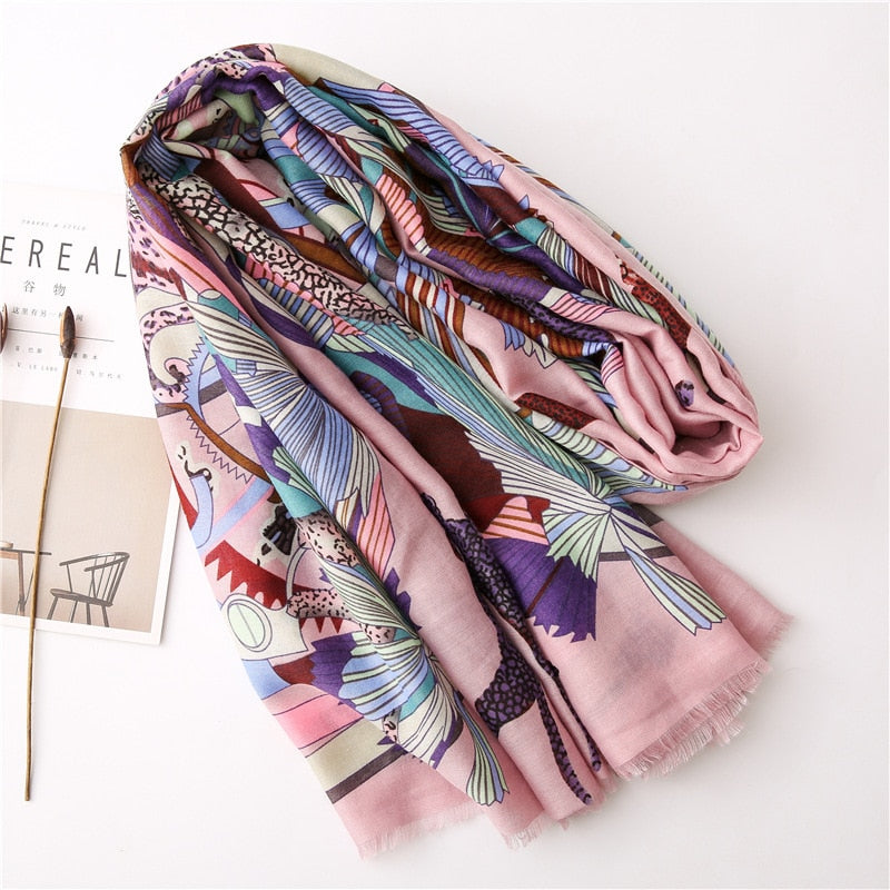 Chèche <br> Chic Rose - boutique-hippie.fr