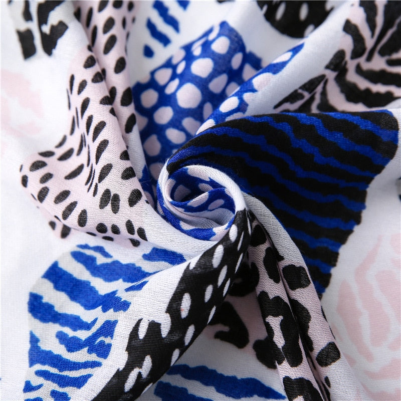 Chèche <br> Bleu Royal - boutique-hippie.fr