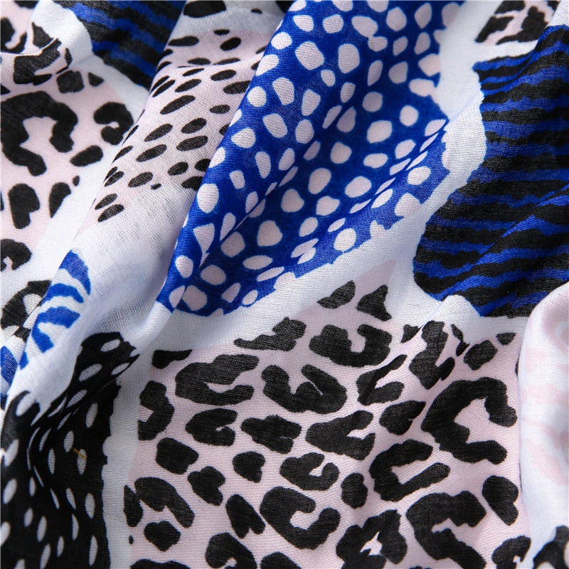 Chèche <br> Bleu Royal - boutique-hippie.fr