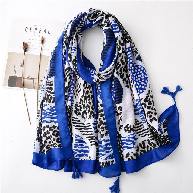 Chèche <br> Bleu Royal - boutique-hippie.fr