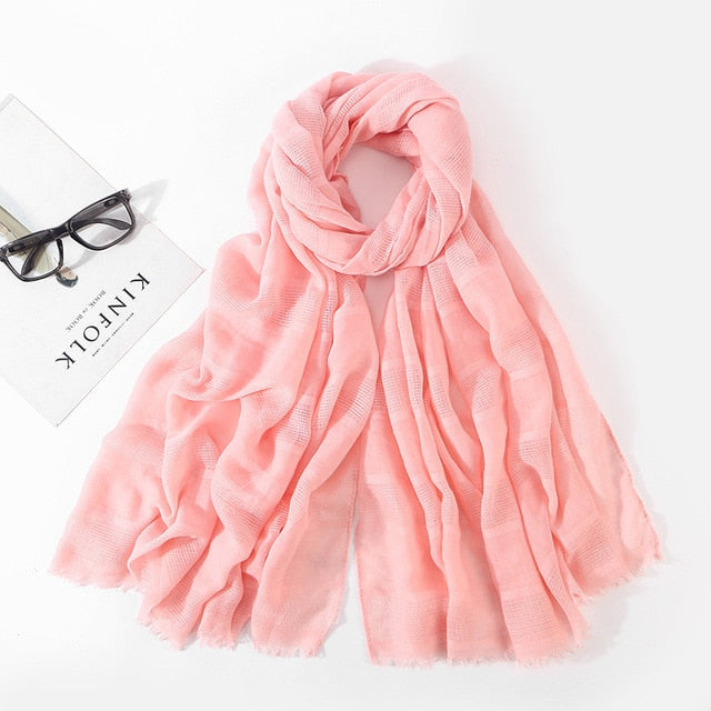 Chèche <br> Rose Saumon - boutique-hippie.fr