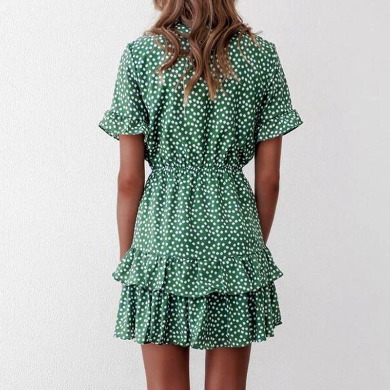 Robe Bohème Petit-Pois d'Été - boutique-hippie.fr