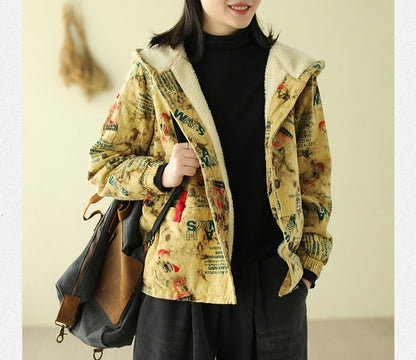 Manteaux Hippie Vintage Beige